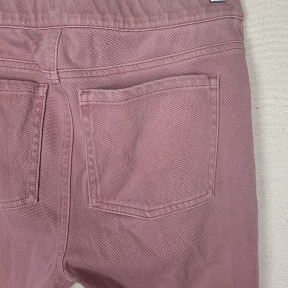 Spanx women's large jeanish pull on pants mauve pink flaw stretch slim leggings - Picture 7 of 8